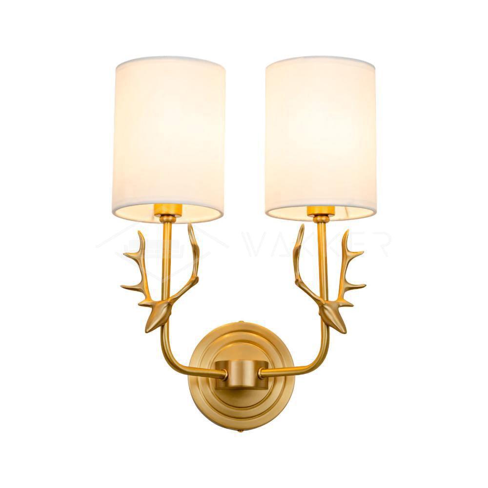 Brass Deer Head Wall Light – image 3