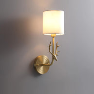 Brass Deer Head Wall Light