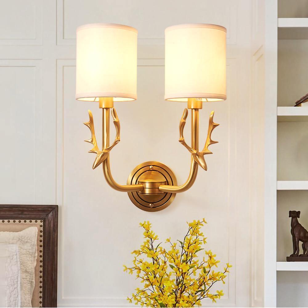 Brass Deer Head Wall Light – image 13