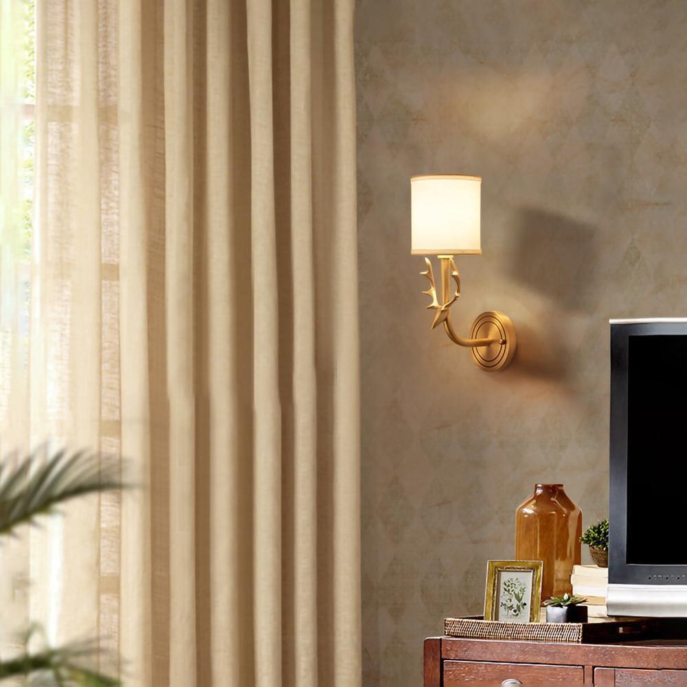 Brass Deer Head Wall Light – image 19