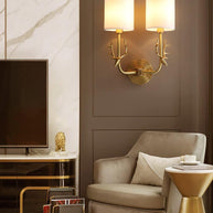 Brass Deer Head Wall Light