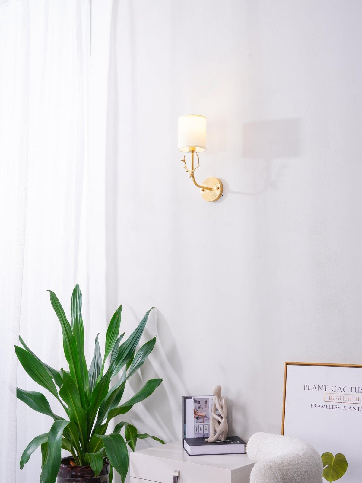 Brass Deer Head Wall Light – image 26