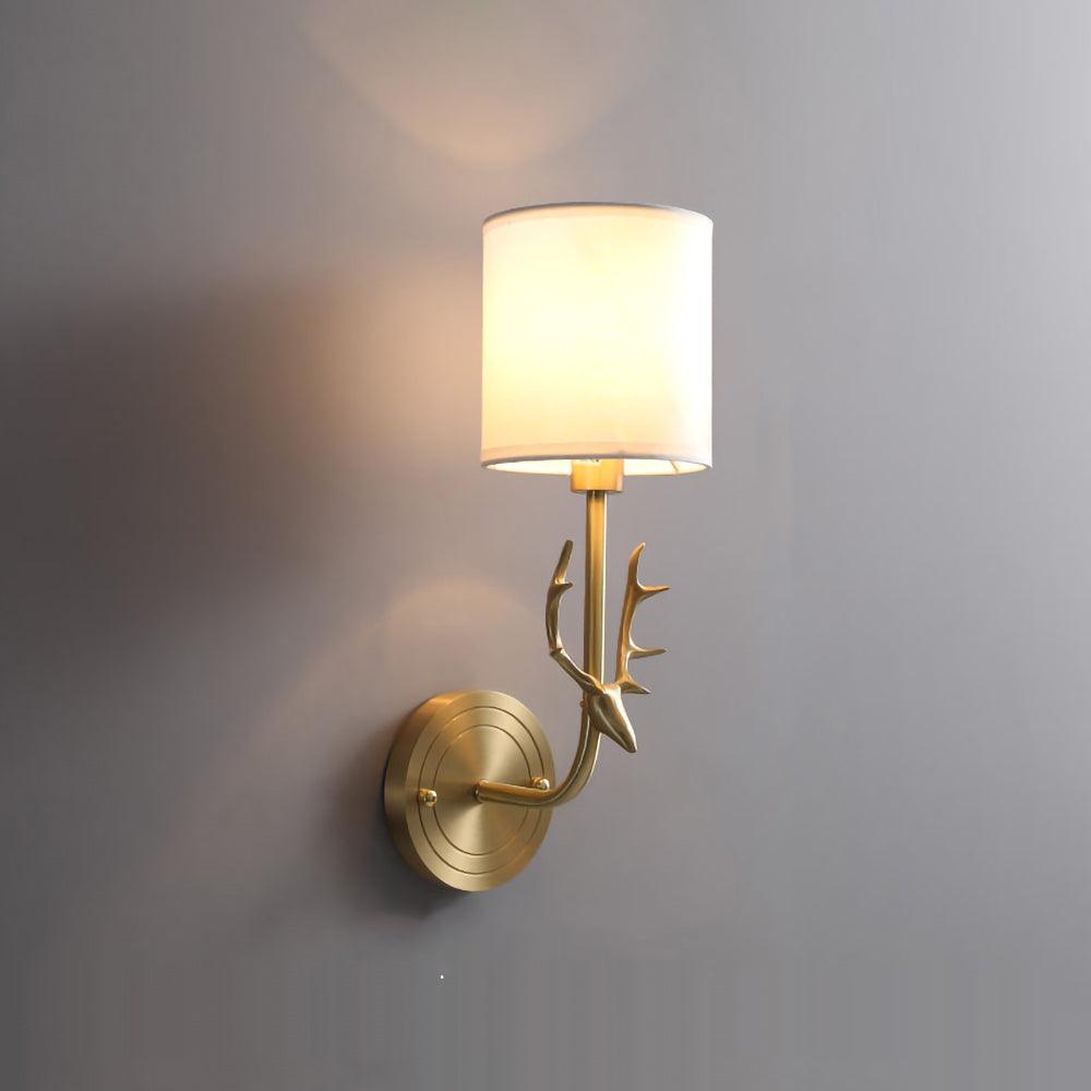 Brass Deer Head Wall Light – image 7