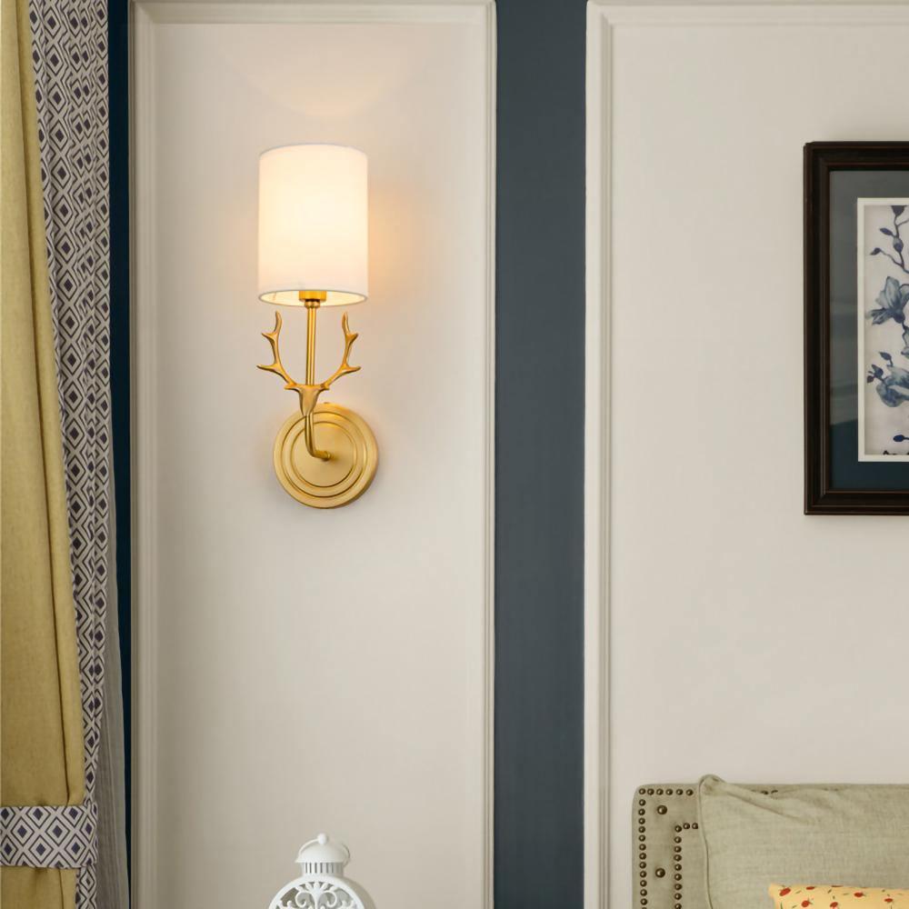 Brass Deer Head Wall Light – image 38