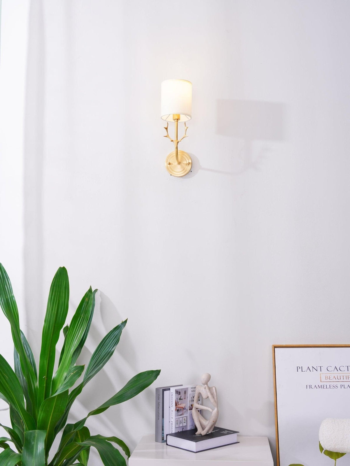 Brass Deer Head Wall Light – image 25