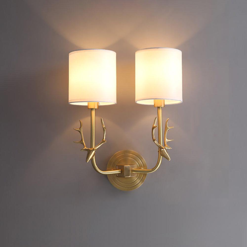 Brass Deer Head Wall Light – image 10