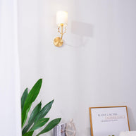 Brass Deer Head Wall Light