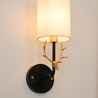 Brass Deer Head Wall Light