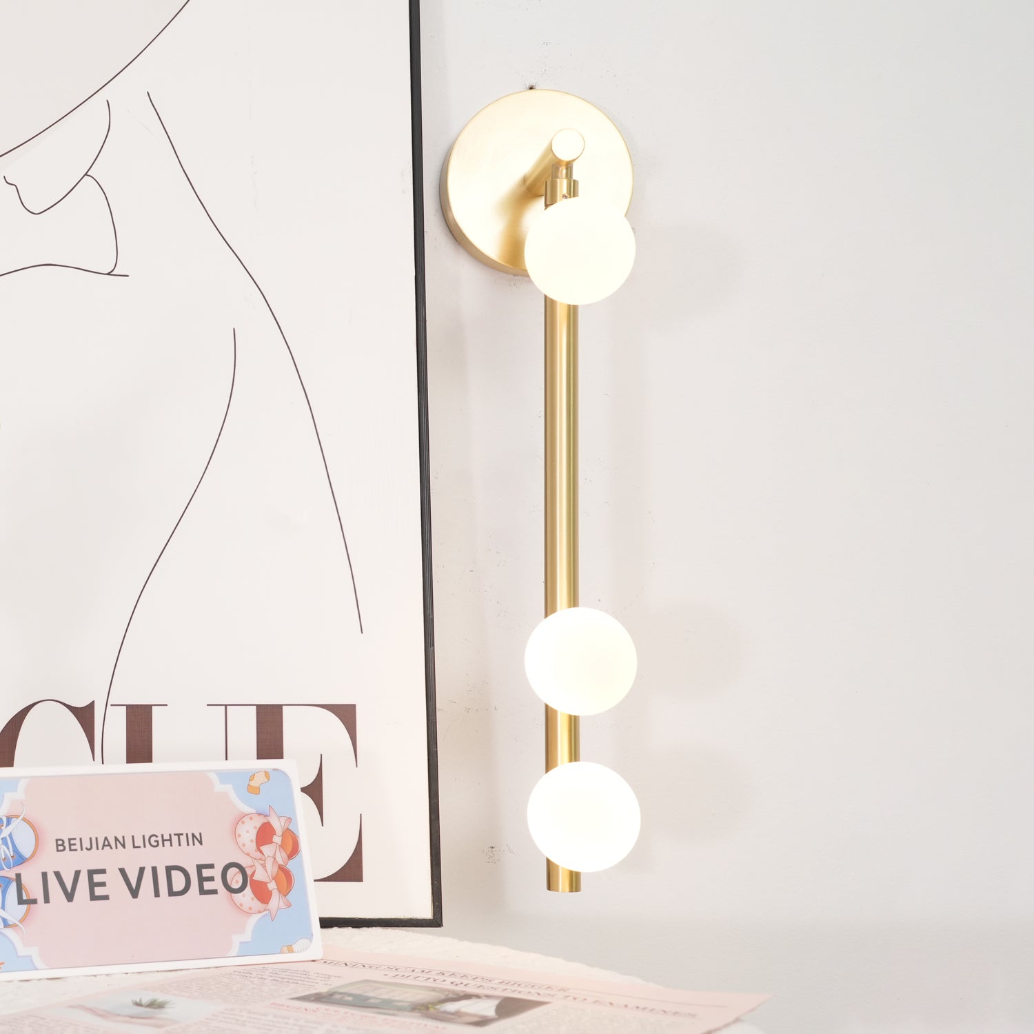 Brass Tube Wall Lamp