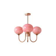 Comvilo Marshmallow Chandelier in Copper and Pink, primary full-product view