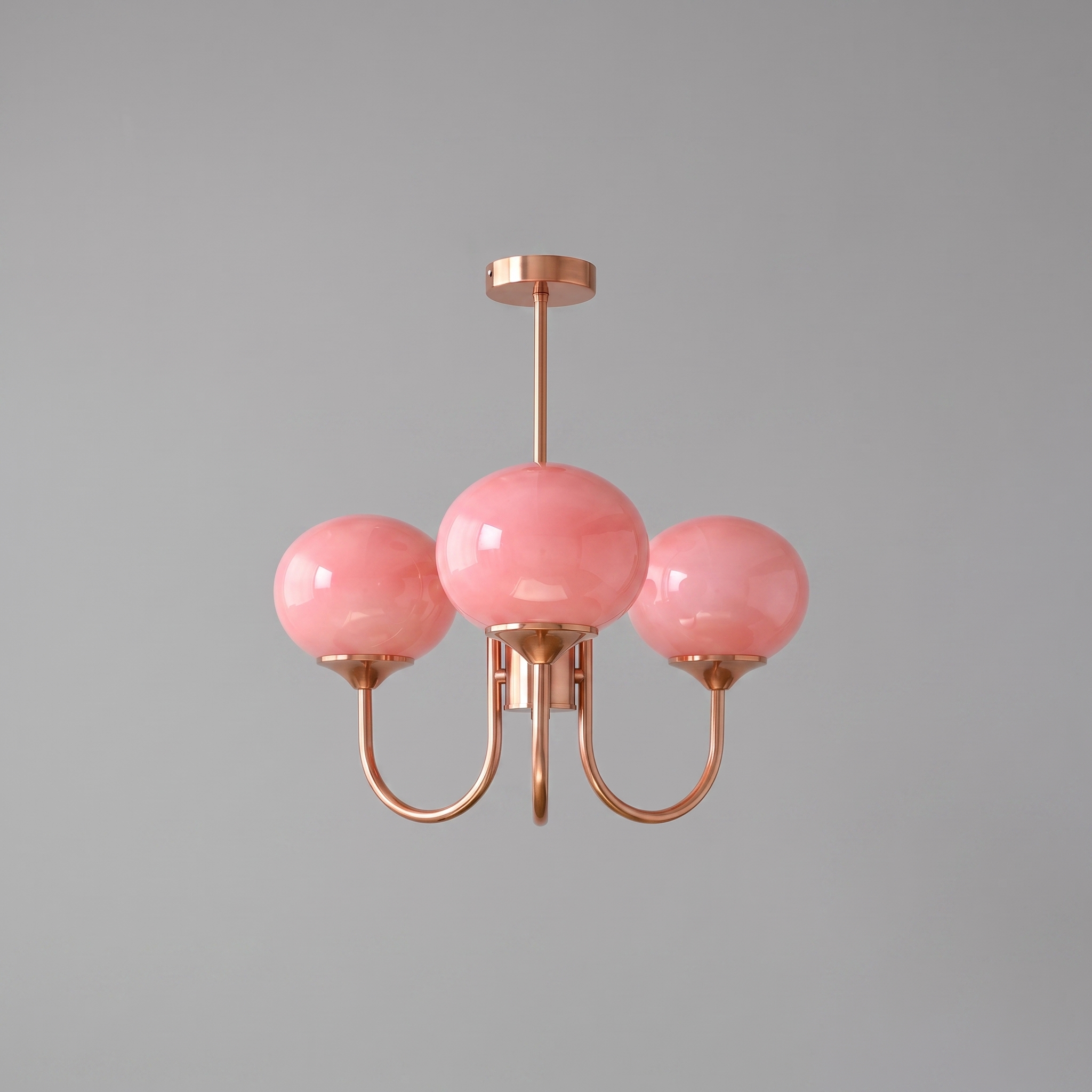 Comvilo Marshmallow Chandelier in Copper and Pink, secondary full-product view