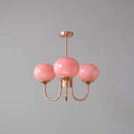 Comvilo Marshmallow Chandelier in Copper and Pink, secondary full-product view