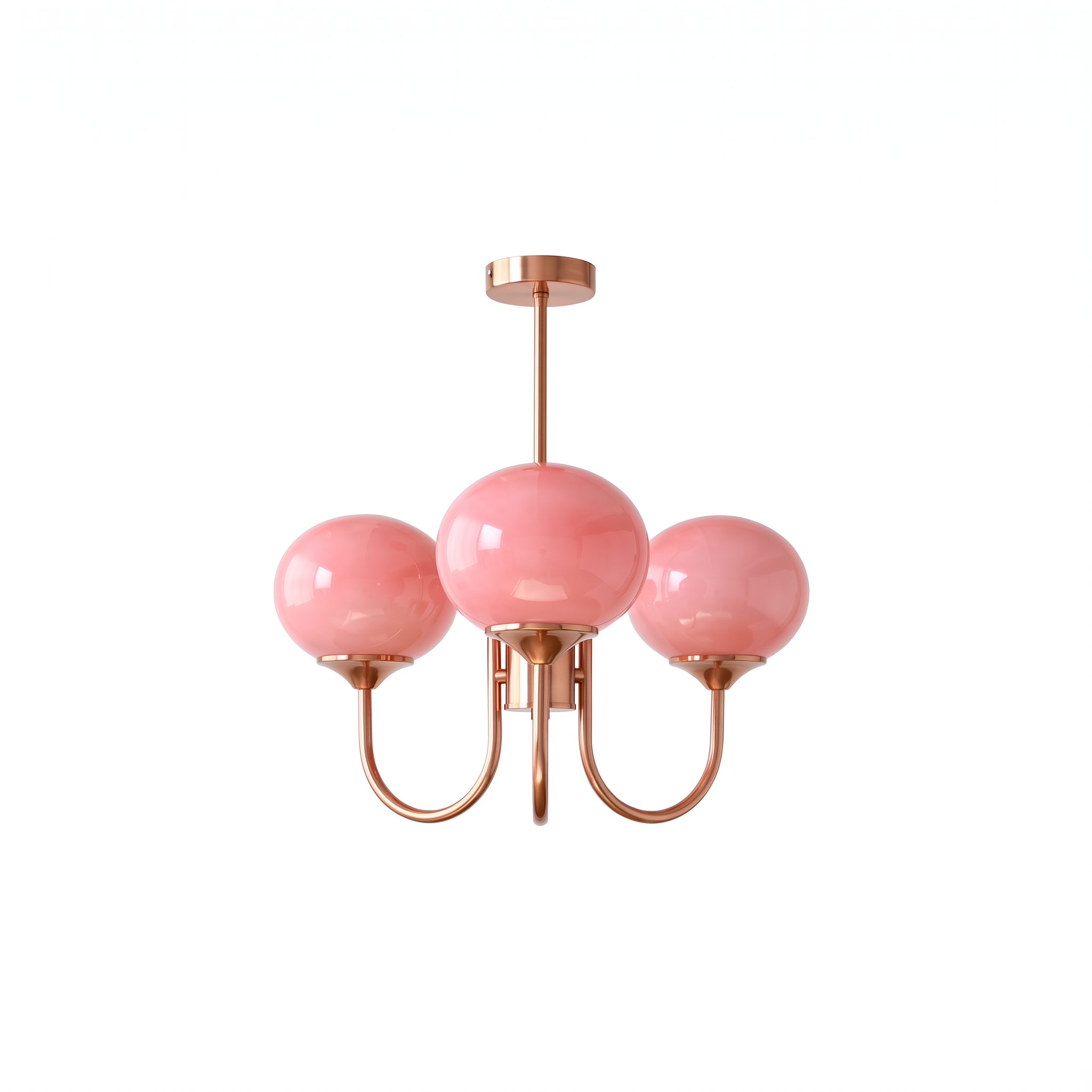Comvilo Marshmallow Chandelier in Copper and Pink, detail view