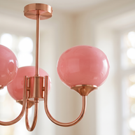 Comvilo Marshmallow Chandelier in Copper and Pink, additional product view