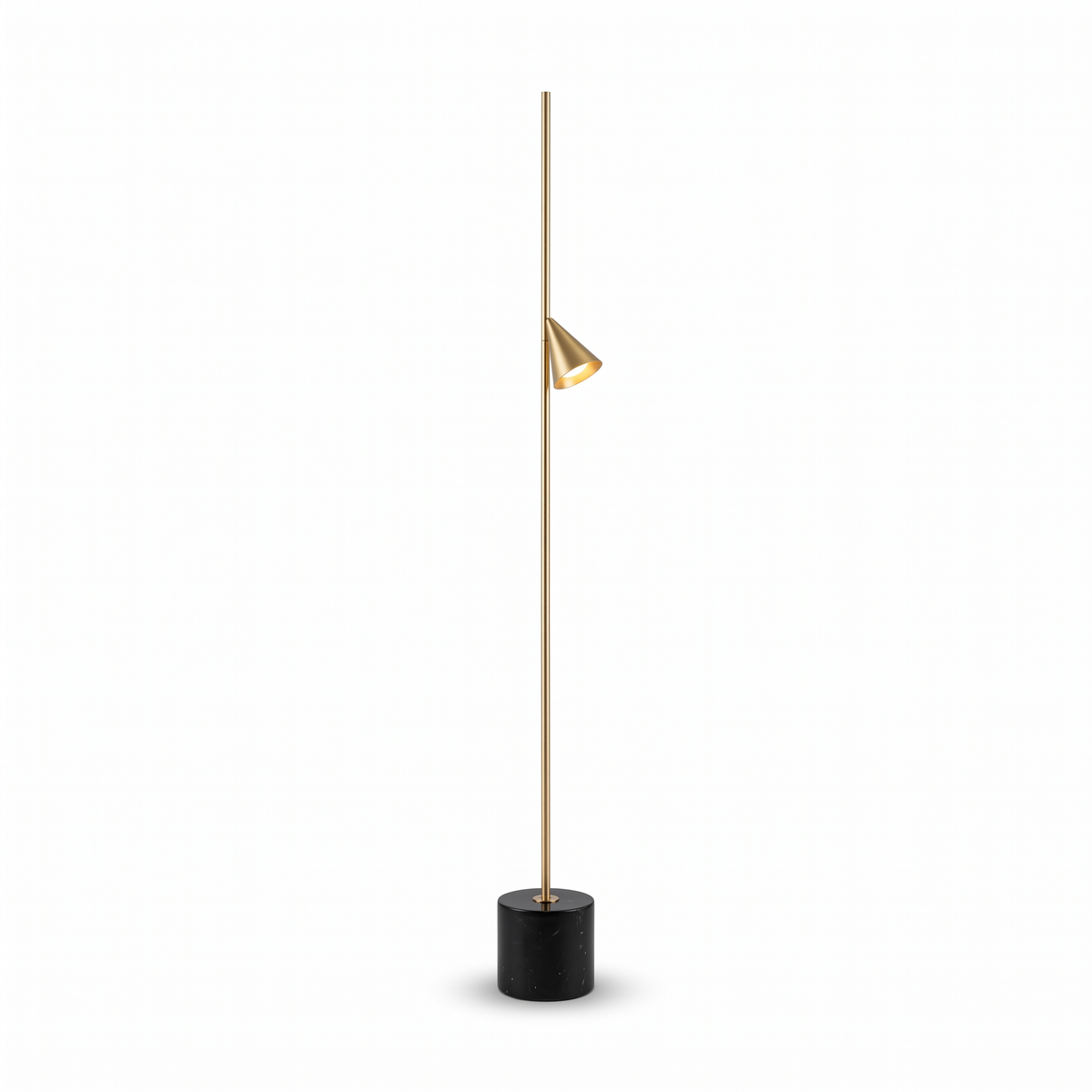 Comvilo Soreluna Floor Lamp in Gold and Black, primary full-product view