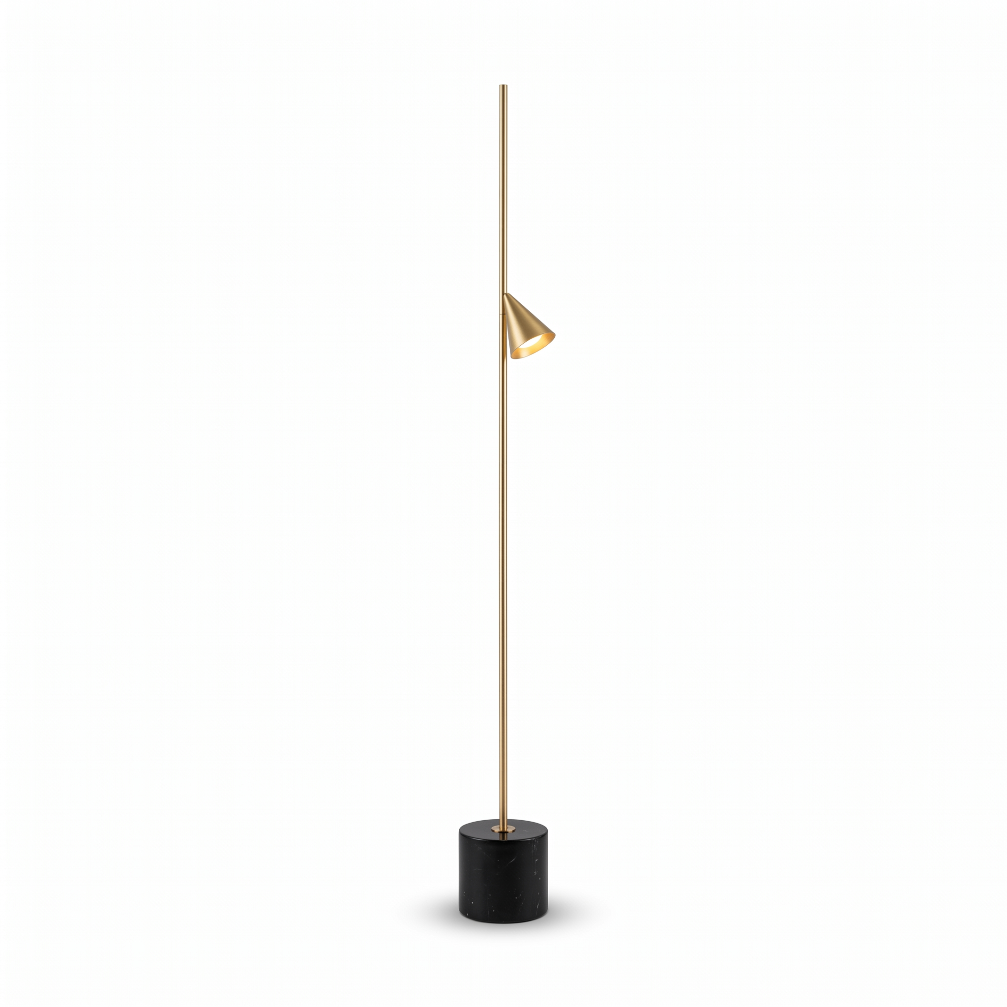 Comvilo Soreluna Floor Lamp in Gold and Black, primary full-product view