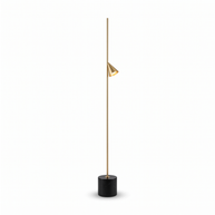 Comvilo Soreluna Floor Lamp in Gold and Black, primary full-product view