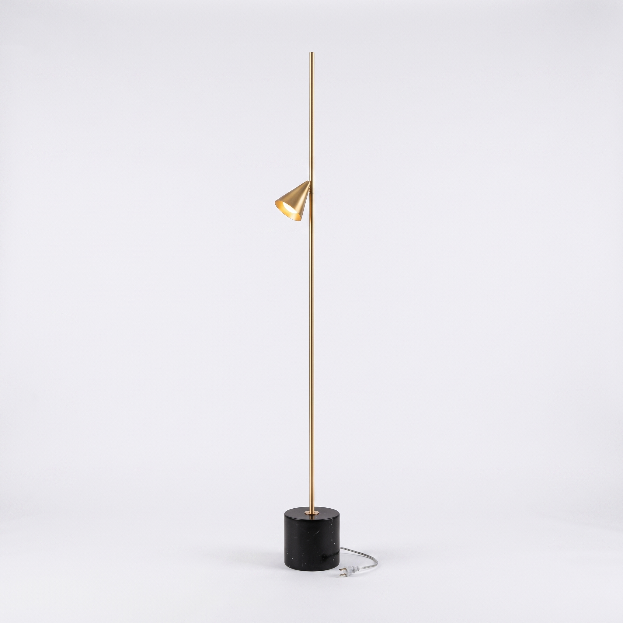 Comvilo Soreluna Floor Lamp in Gold and Black, secondary full-product view