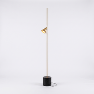 Comvilo Soreluna Floor Lamp in Gold and Black, secondary full-product view