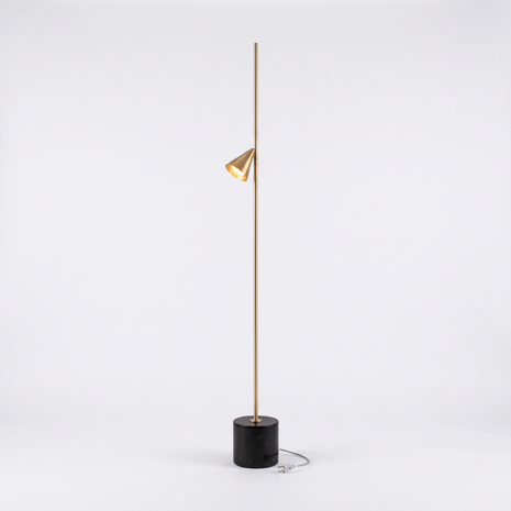 Comvilo Soreluna Floor Lamp in Gold and Black, secondary full-product view
