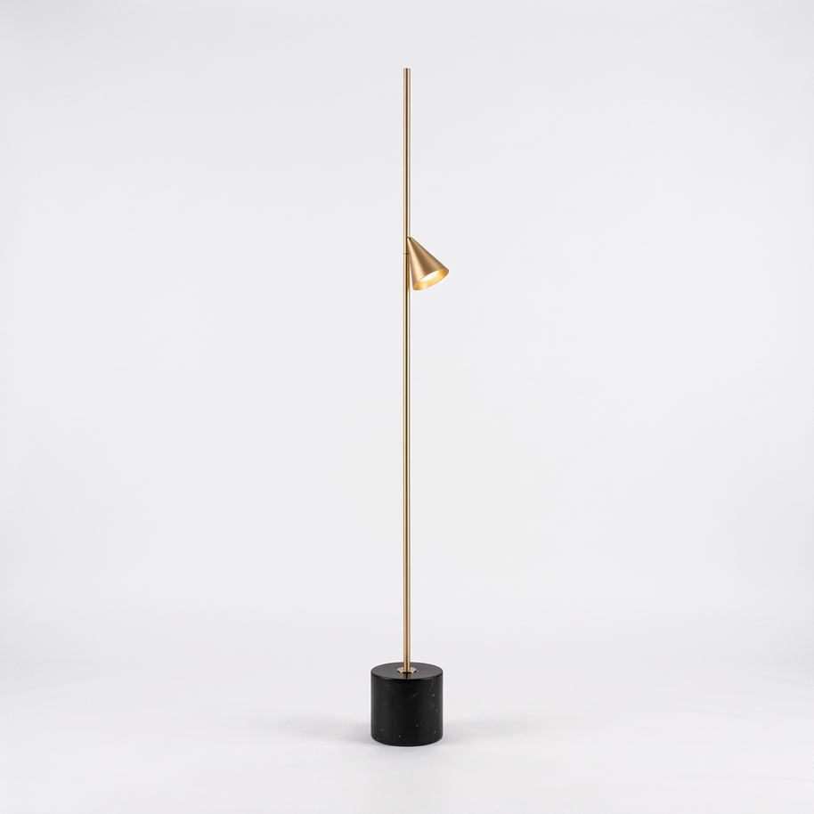 Comvilo Soreluna Floor Lamp in Gold and Black, detail view