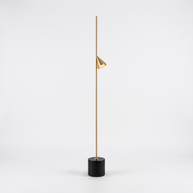 Comvilo Soreluna Floor Lamp in Gold and Black, detail view