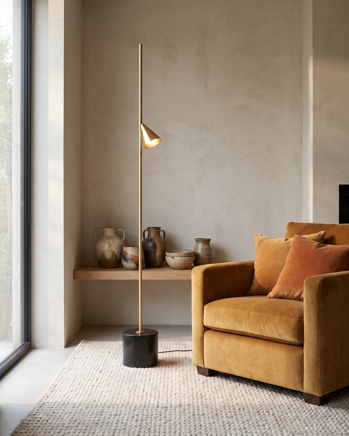Comvilo Soreluna Floor Lamp in a styled room