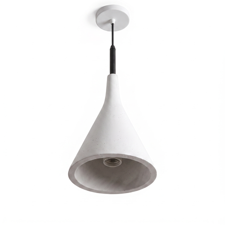 Comvilo Conical Pendant Light in White, secondary full-product view