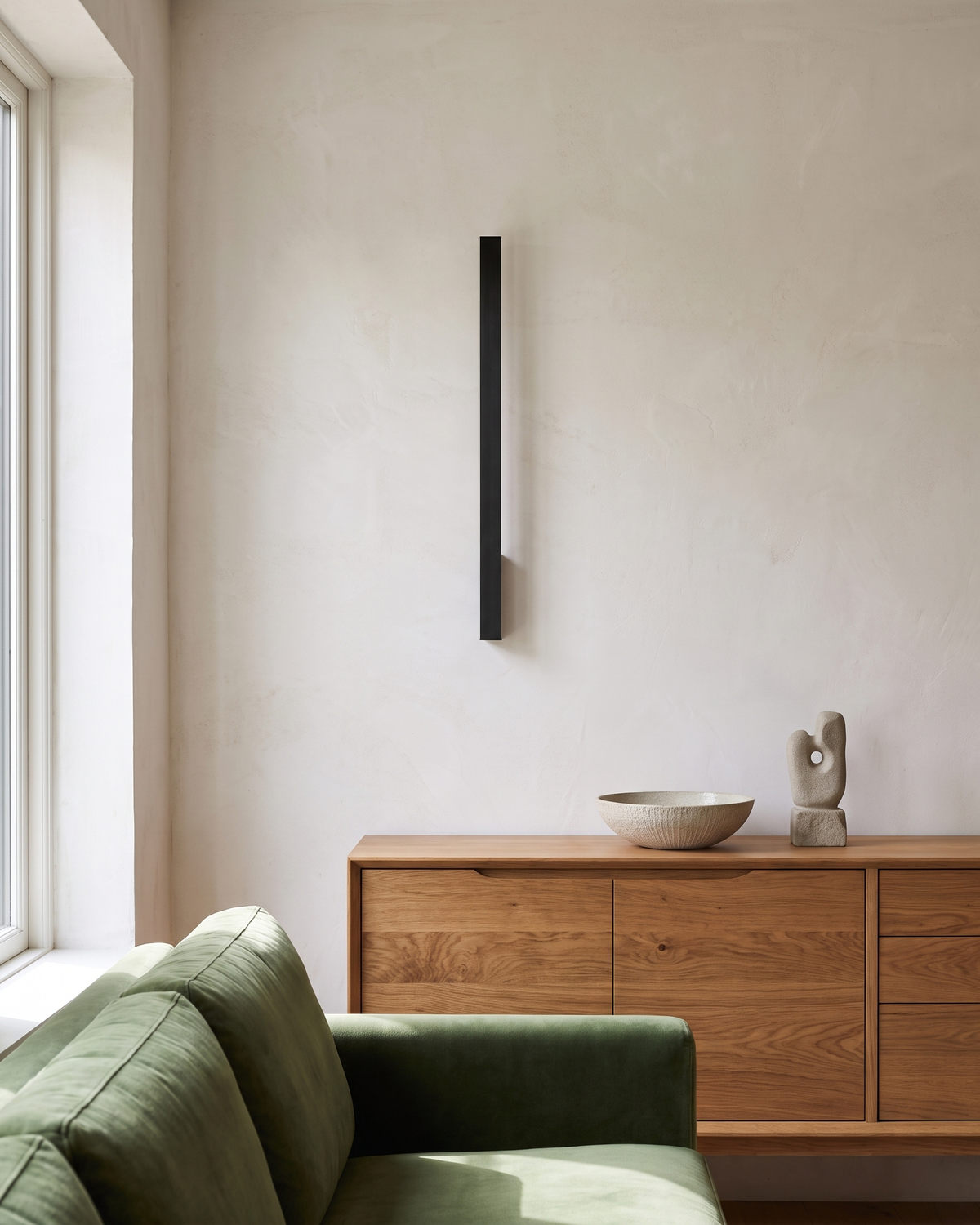 Comvilo Linear LED Wall Light in a styled room