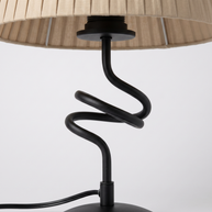 Ondine Pleated Table Lamp in Black and Beige, additional product view