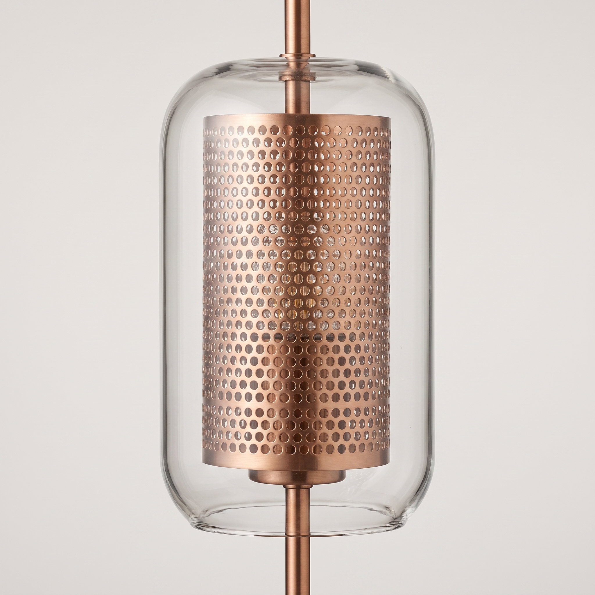 Comvilo Chiswick Glass Wall Light in Copper plating and Clear, additional product view