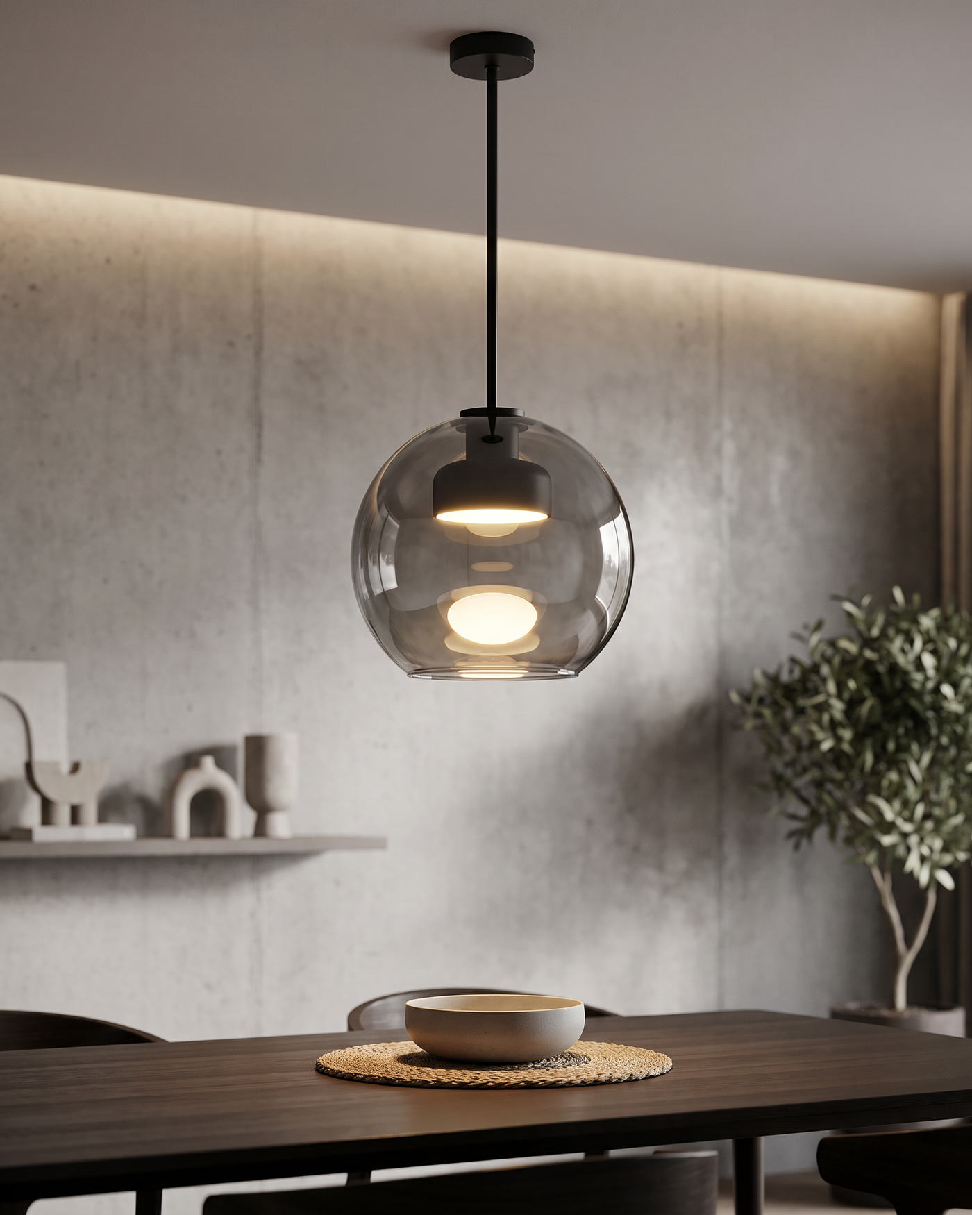 Comvilo Metro Sphere Glass Pendant Lamp