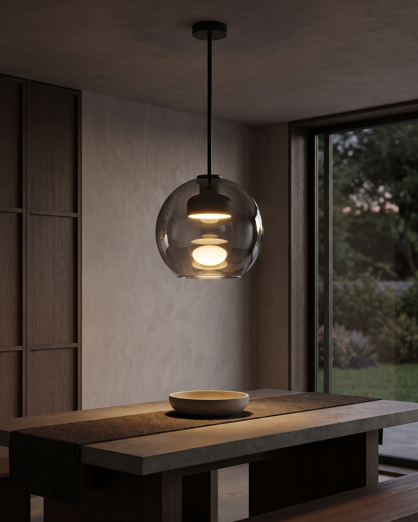 Comvilo Metro Sphere Glass Pendant Lamp