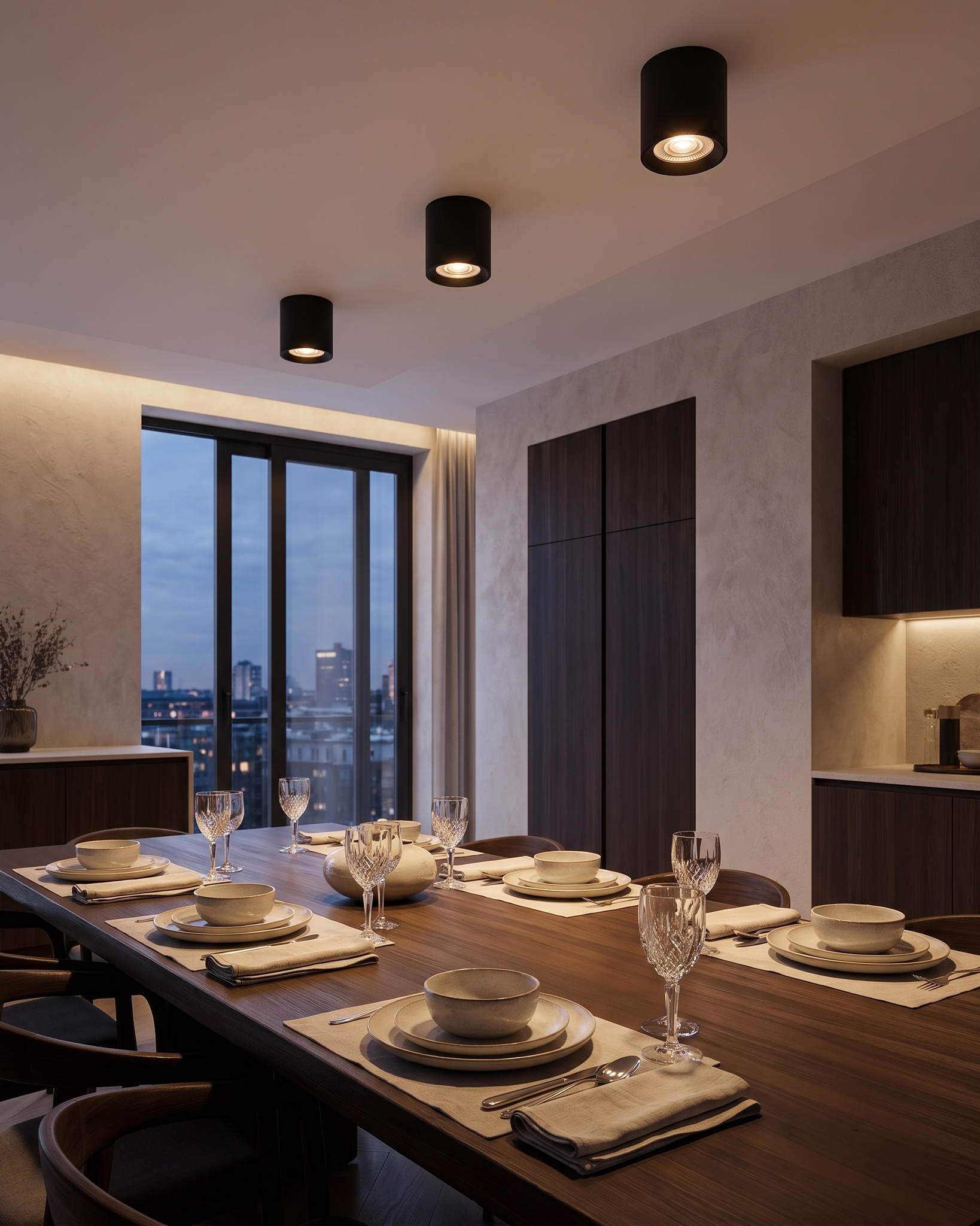 Comvilo Modupoint Ceiling Light in Black, portrait product view