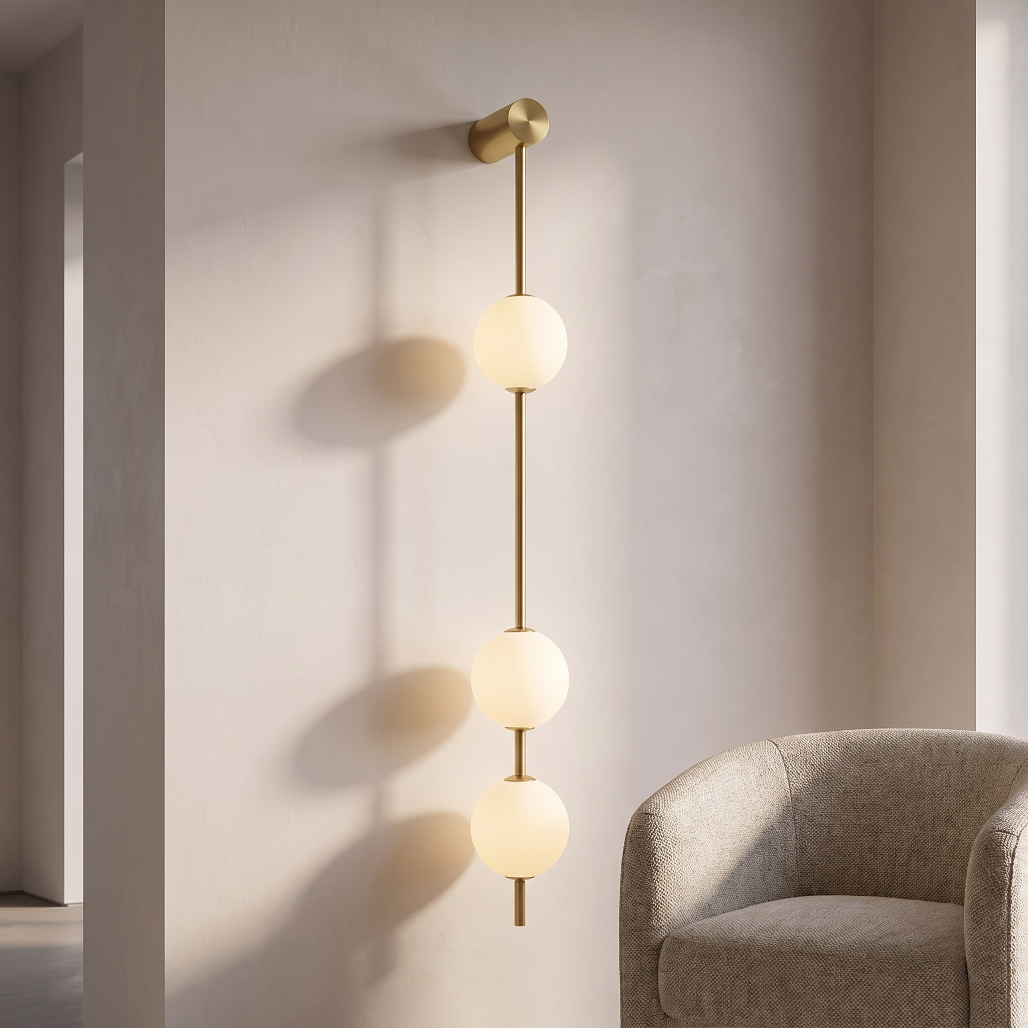 Altair Vertical Ball Wall Lamp