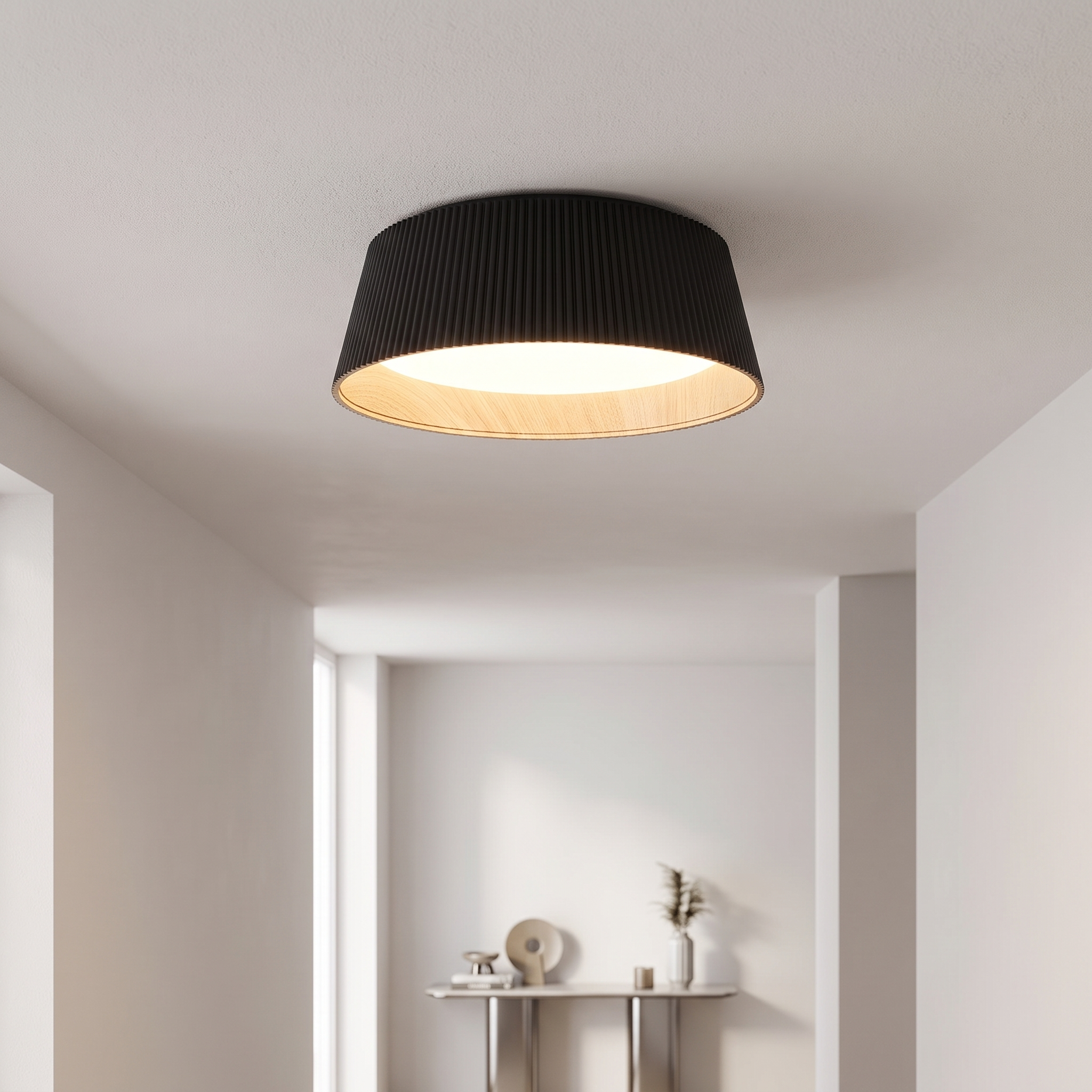 Modern Ribbed Ceiling Light