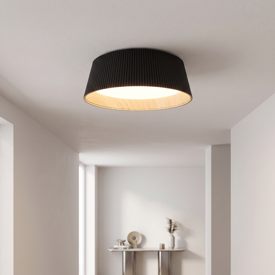 Modern Ribbed Ceiling Light