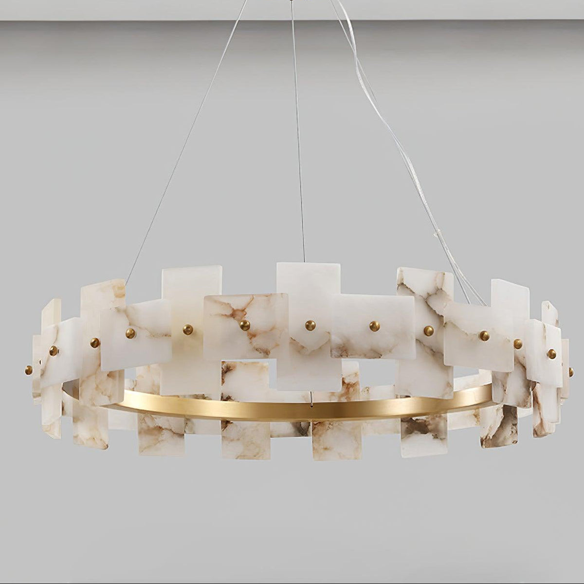 Zelvara Alabaster Ring Chandelier