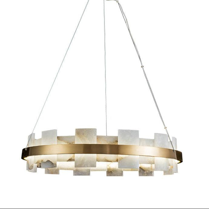 Zelvara Alabaster Ring Chandelier