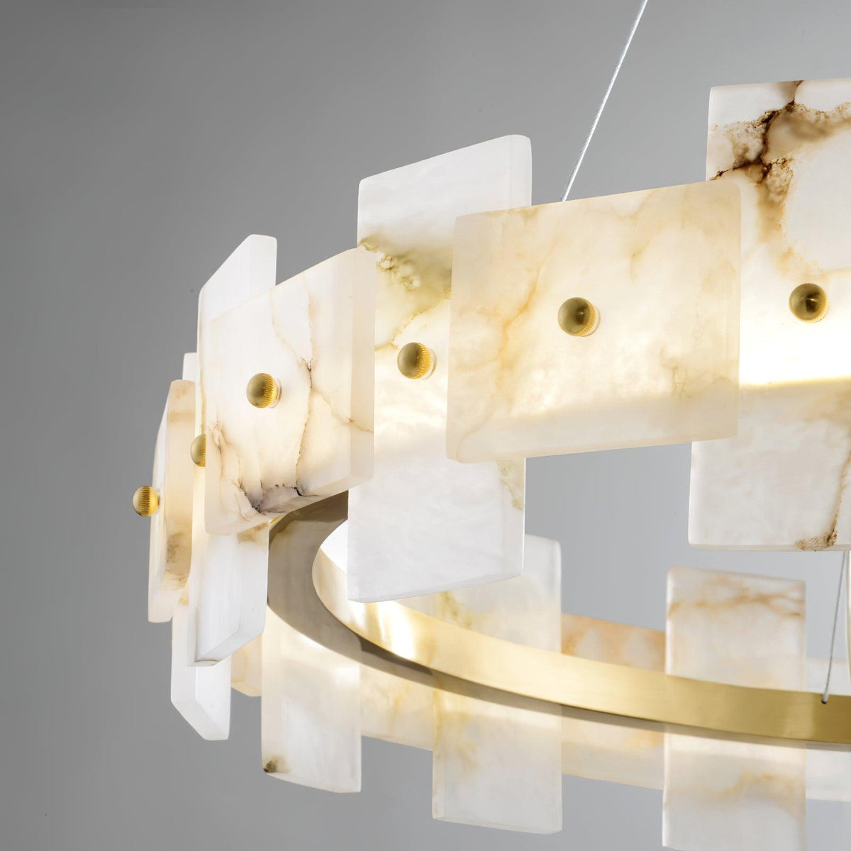 Zelvara Alabaster Ring Chandelier