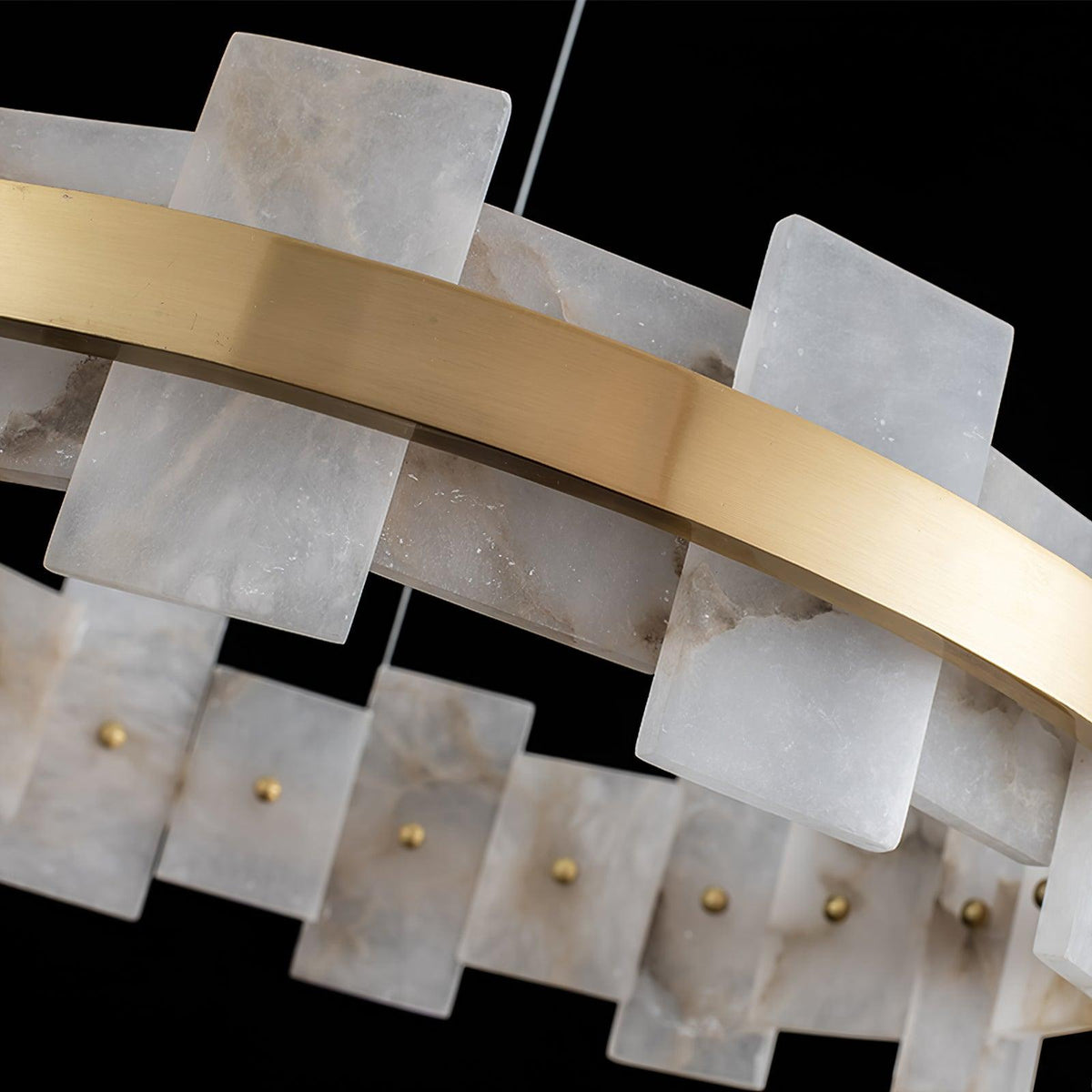 Zelvara Alabaster Ring Chandelier