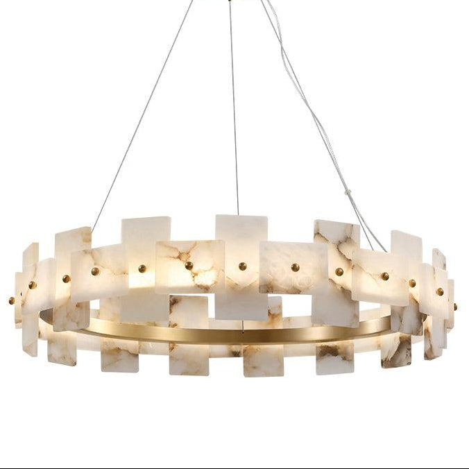 Zelvara Alabaster Ring Chandelier