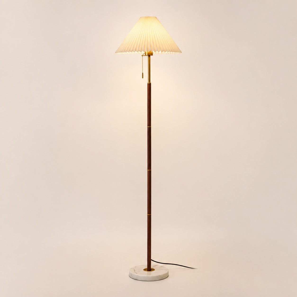 Maribel Vintage Pleated Floor Lamp - product hero image for Comvilo lighting