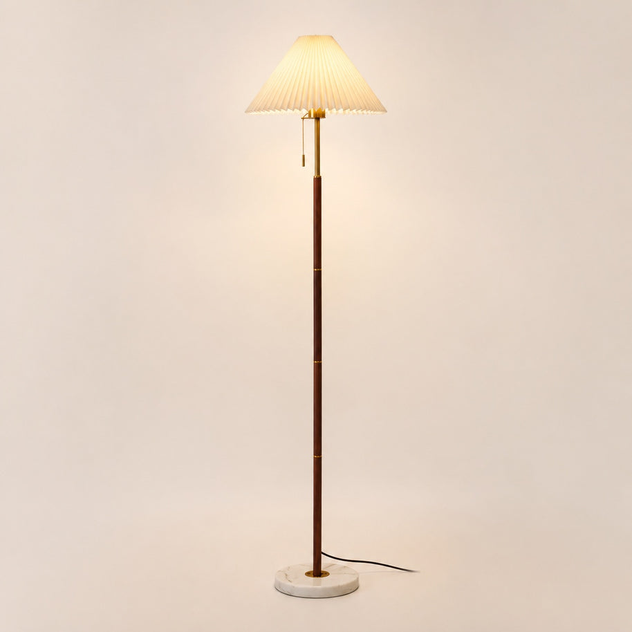 Maribel Vintage Pleated Floor Lamp - product hero image for Comvilo lighting
