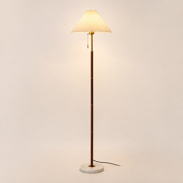 Maribel Vintage Pleated Floor Lamp - product hero image for Comvilo lighting