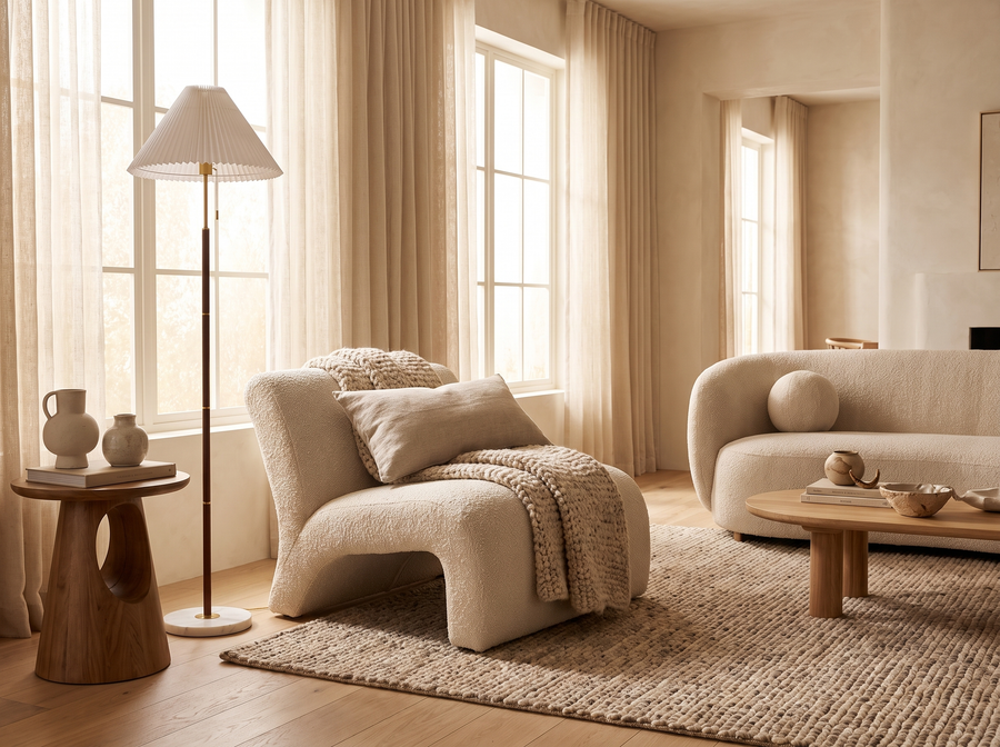 Maribel Vintage Pleated Floor Lamp &mdash; Modern Warmth