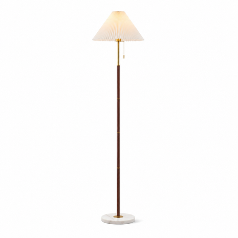 Maribel Vintage Pleated Floor Lamp — studio product image