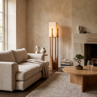 Cedarline Fairbanks Floor Lamp in a premium Comvilo lifestyle interior — carousel lifestyle image 1