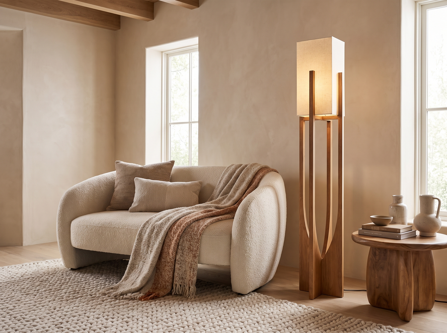 Cedarline Fairbanks Floor Lamp &mdash; Modern Warmth