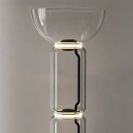 Clarion Bamboo Glass Floor Lamp - material close-up detail image for Comvilo lighting